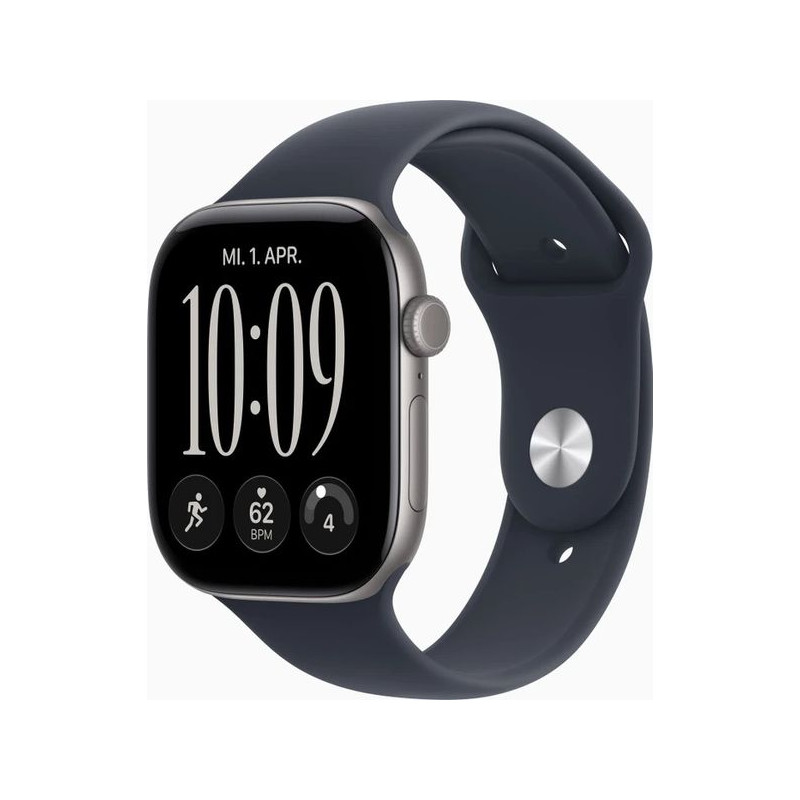 Apple Watch 12 46mm Aluminium Space Gray avec Navy Blue Sport Band M/L MJEJ4